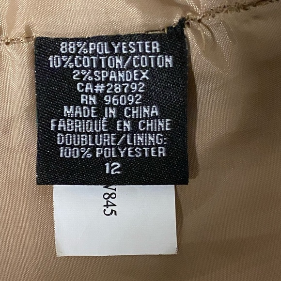 Renuar Collection Montreal 🇨🇦 Sz 12 Tan Mermaid Corduroy Maxi Skirt - Picture 9 of 11